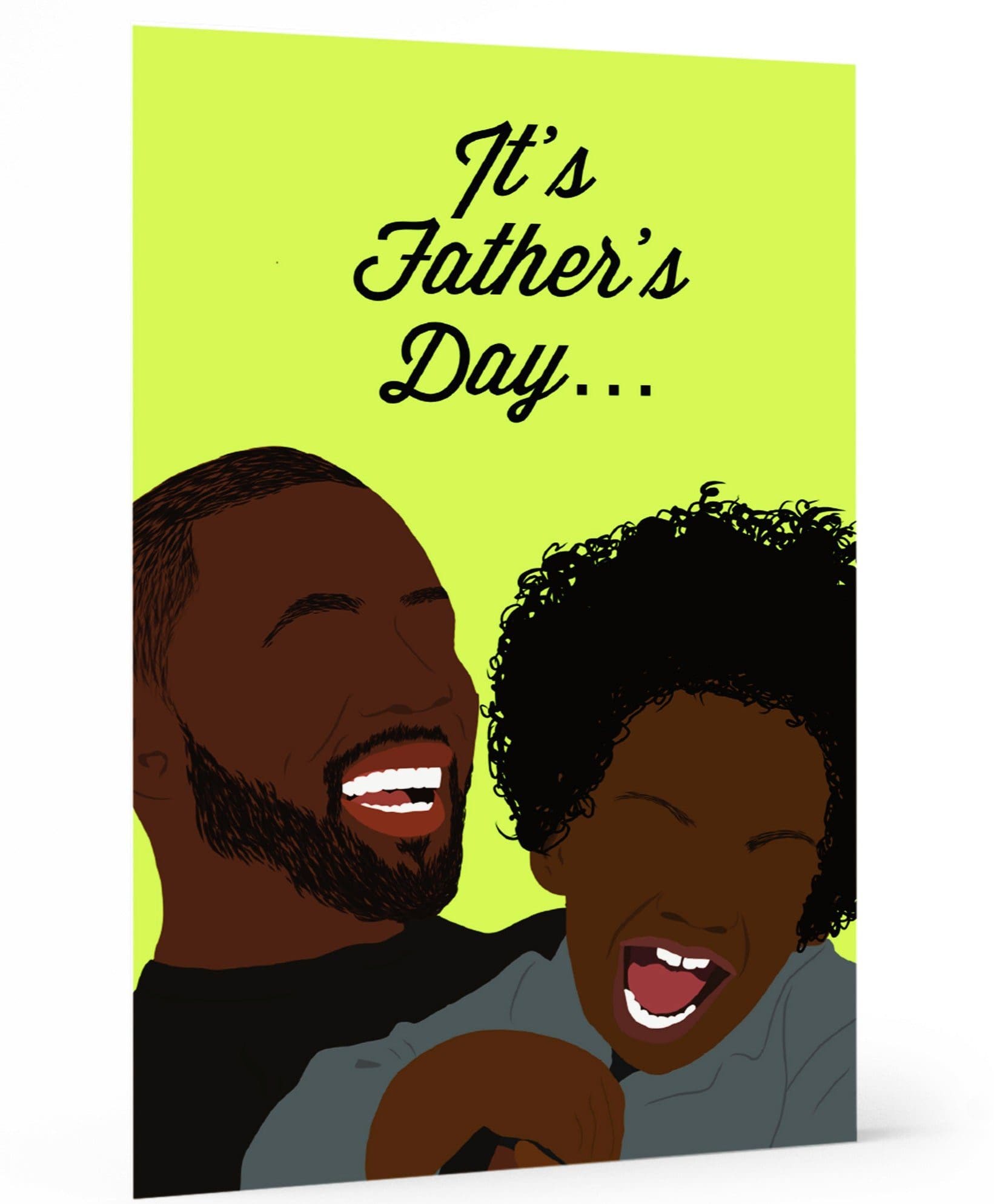 Father and Son Card, wakuda, african print fans, black-owned brands, black pound day