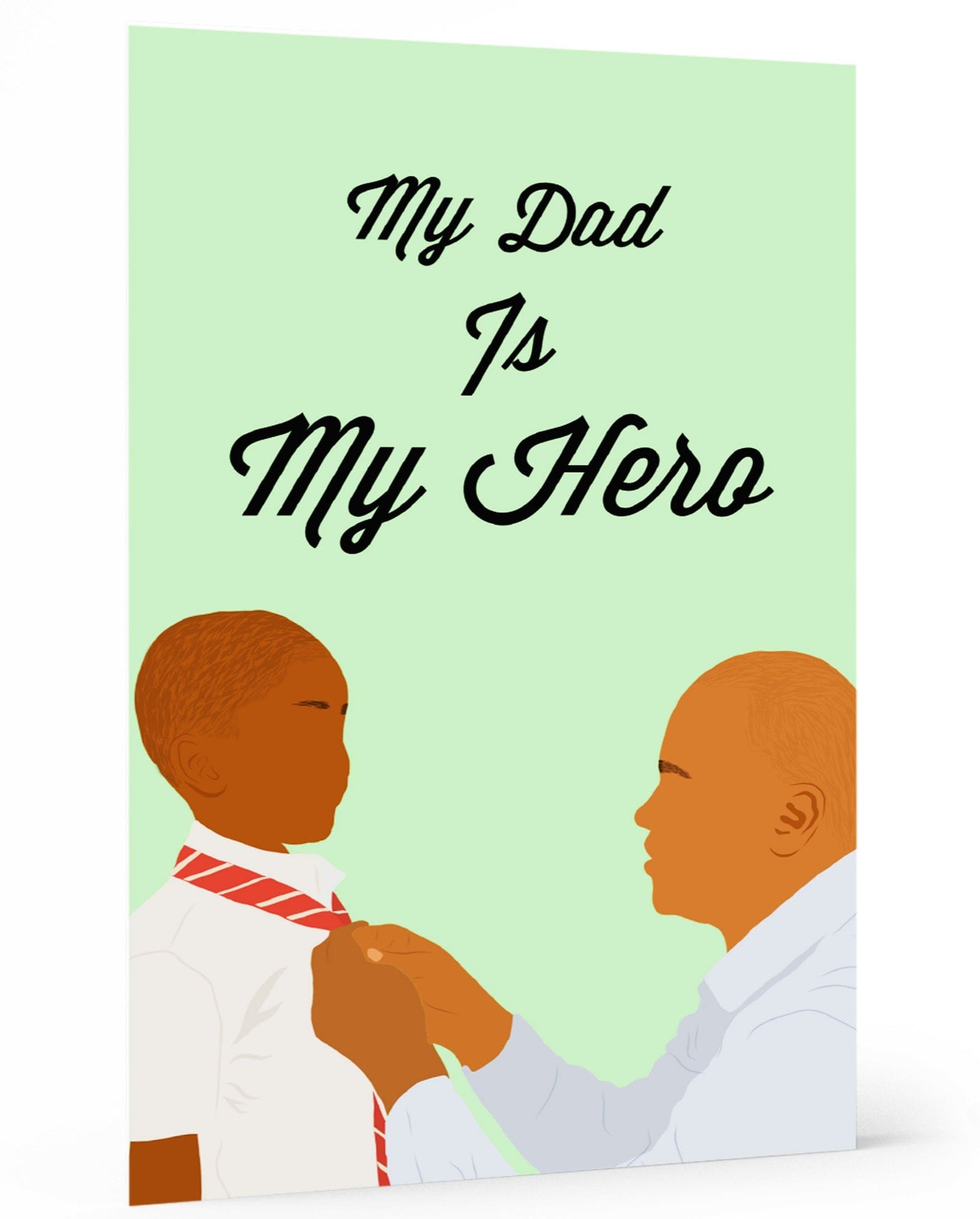 Dad Hero Card, akuda, african print fans, black-owned brands, black pound day