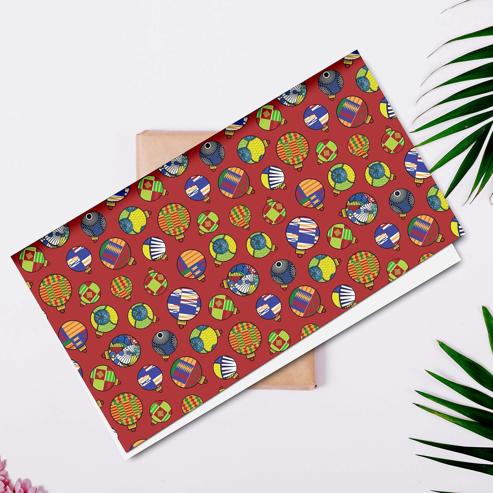 Christmas Baubles Afrocentric Luxury Wrapping Paper