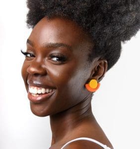 yellow stud earrings, sunshine earrings