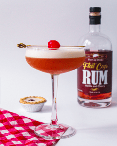 rum, rum cocktails, flat cap bakewell tart cocktail