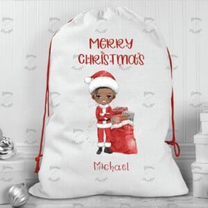 Personalised Boy Christmas Santa Sack