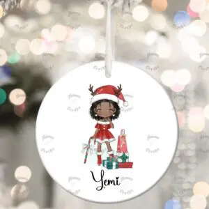 Personalised Girl Present Christmas Bauble