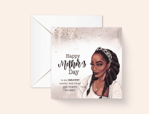 Black Mum Mother's Day Card