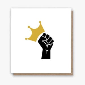 Black Crowned Fist! Greeting Card