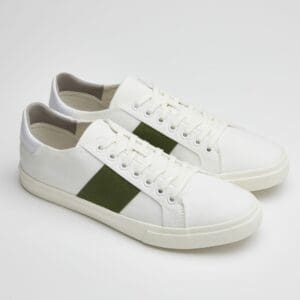 Low Classic Recycled Canvas shoes - White/Green