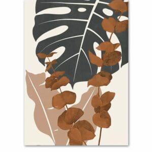 Floral Boho Wall Art | Hollow Leaves