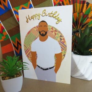 Black / Mixed Race Man Birthday Card