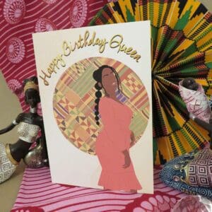 Black Girl Birthday Card | Black Girl with Ponytail