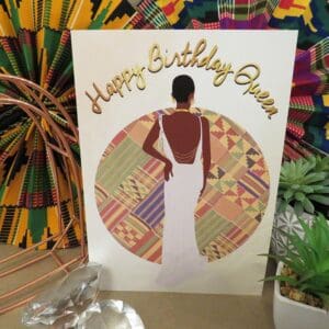 Black Girl Birthday Card | Black Girl with Elegant Dress