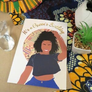 Black Girl Afro Birthday Card