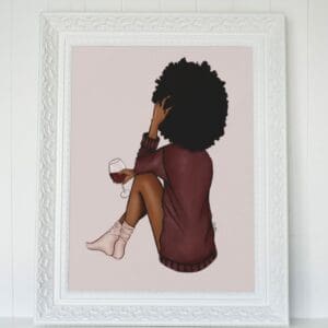Black Girl Illustration Wall Art