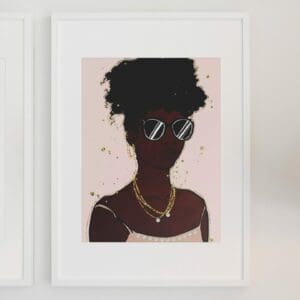 Black Girl's Magic Glasses Art