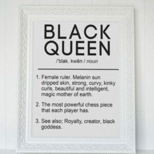 Black Queen Canvas Wall Art Decor