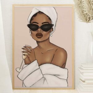 Black Girl's Glasses Art