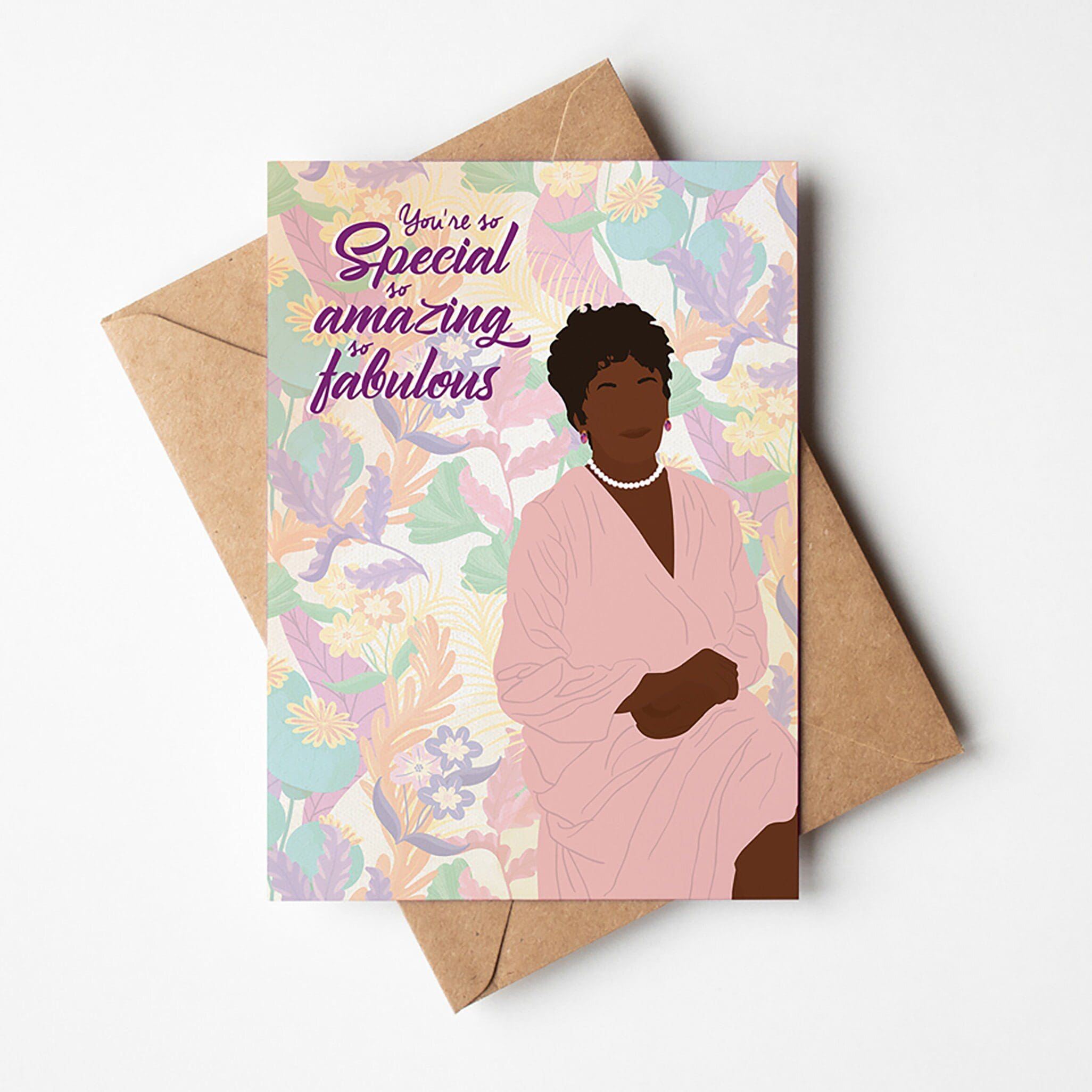 Black Mother's Day Card | Black Mother Sits
