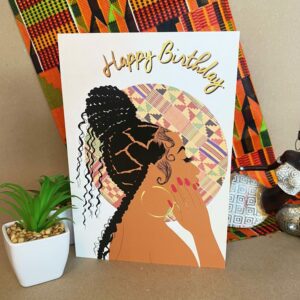 Black / Mixed Race Girl Birthday Card