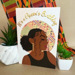 Black Girl Birthday Card | Black Girl with Puff Puff