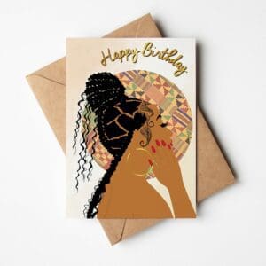 Black / Mixed Race Girl Birthday Card