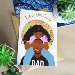 Black Father's Day Card | Girl Dad