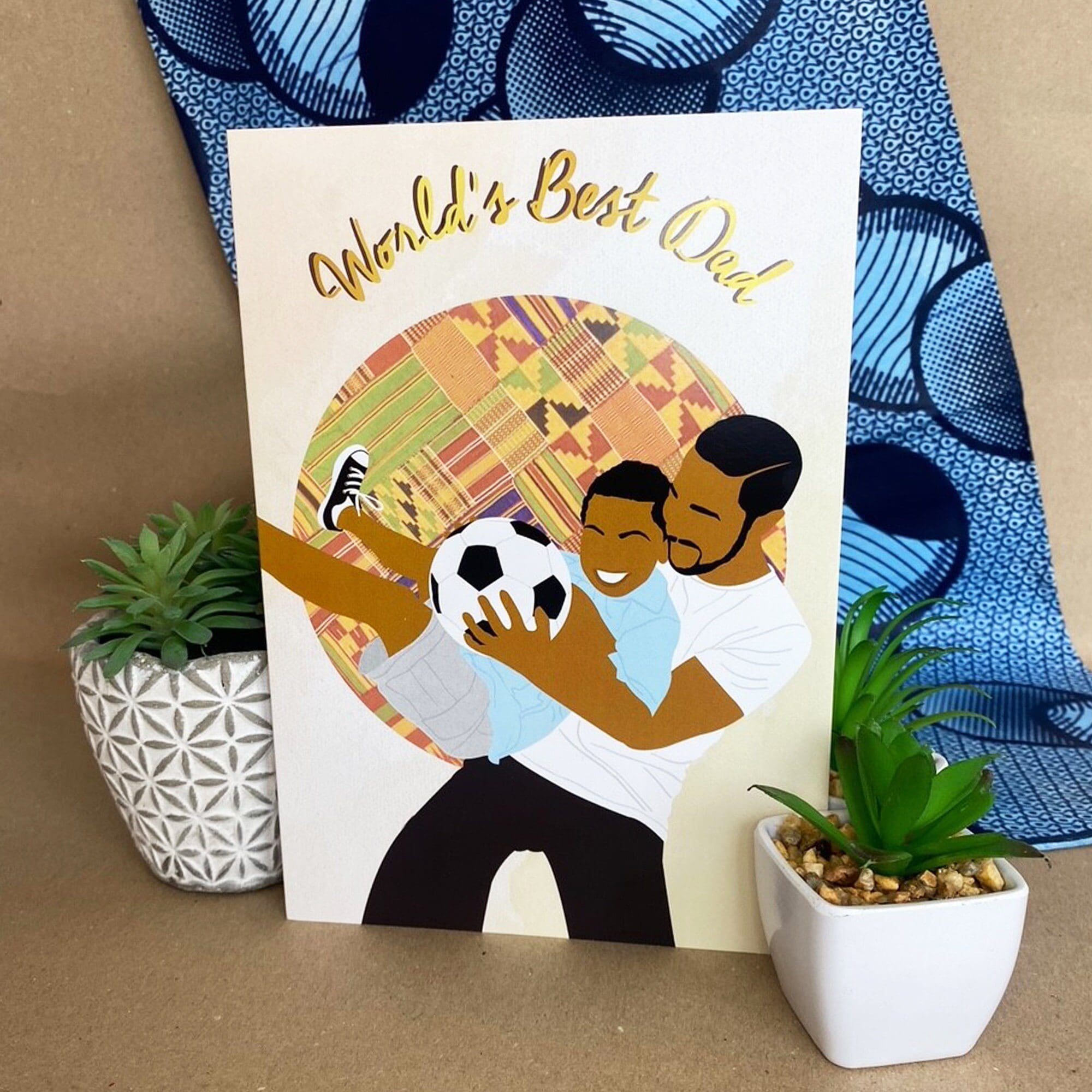 Black Father's Day Card - World's Best Dad