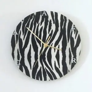 Zebra Print Wall Clock