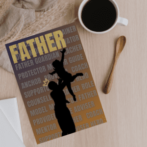 Black Fathers Day Card Black King with daughter