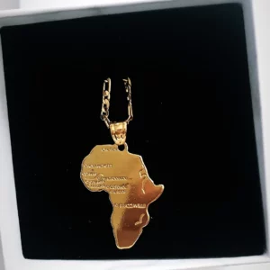Africa Map Pendant Necklace