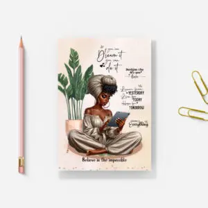 Black Girl Positive Mindset Journal Affirmation Notebook