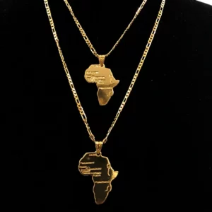 Africa Map Pendant Necklace
