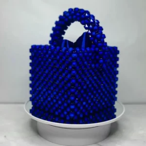 Sapphire Crystal Beaded Bag