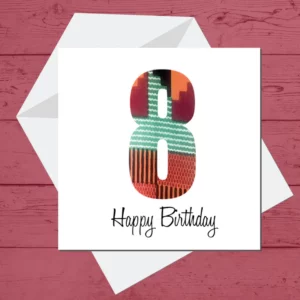 Eight Happy Birthday Card