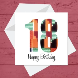 Eighteen Happy Birthday Card