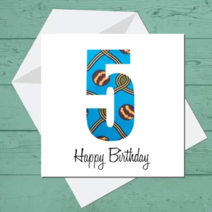 Five Happy Birthday Card