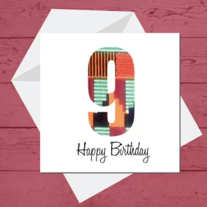Nine Happy Birthday Card