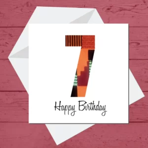 Seven Happy Birthday Card