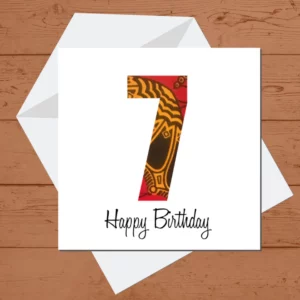 Seven Happy Birthday Card