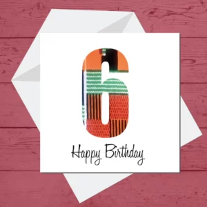 Six Happy Birthday Card