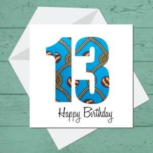 Thirteen Happy Birthday Card