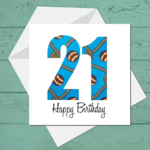 Twenty-one Happy Birthday Card