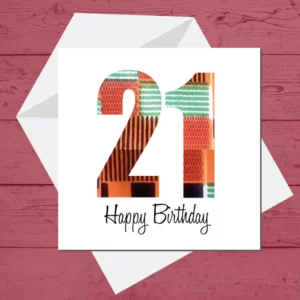 Twenty-one Happy Birthday Card