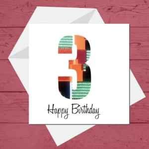 Three Happy Birthday Card