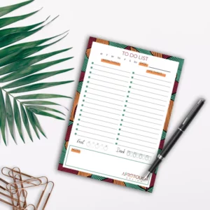 A5 To-Do-List - AfroTouch Design