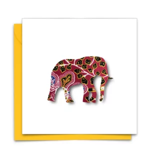 Walking Elephant Picture Card