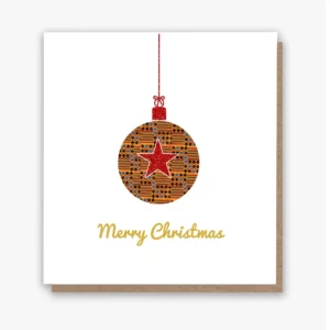 Kente Christmas Bauble Card