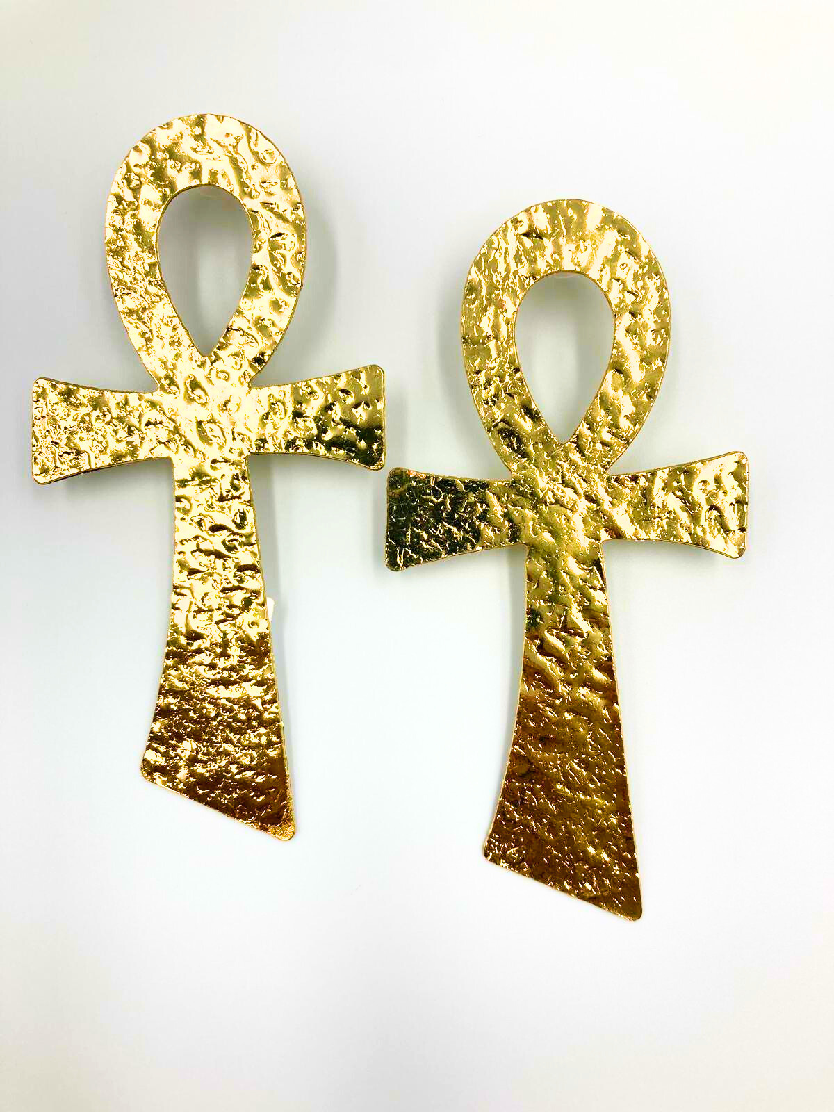 Untitled_design_20 Life Ankh Earrings - Gold and Silver, Stud or Hook, (Multiple Sizes)