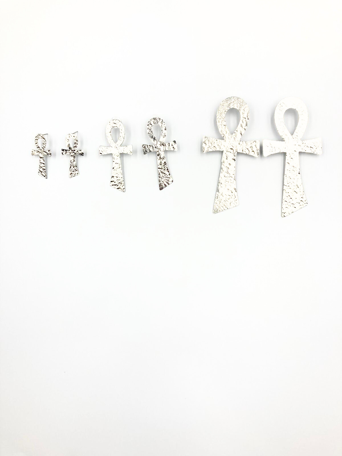 Untitled_design_22 Life Ankh Earrings - Gold and Silver, Stud or Hook, (Multiple Sizes)
