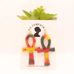 Ankh Upcycled Sustainable Dangle Earrings