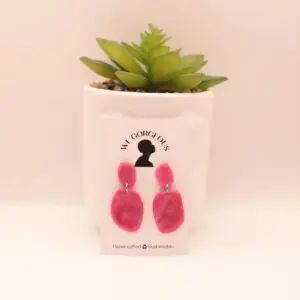 Mini Rectangle Upcycled Sustainable Drop Earrings
