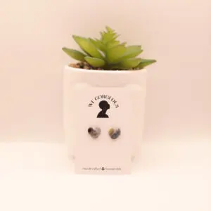 Cute Heart Upcycled Sustainable Studs